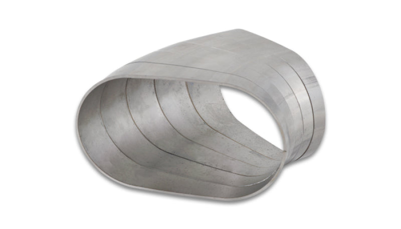 Vibrant Horizontal 304 SS Nominal 3 in. Oval / 3.75 in. Centerline Radius, 9 degree/cut -Set of 5 Steel Tubing Vibrant