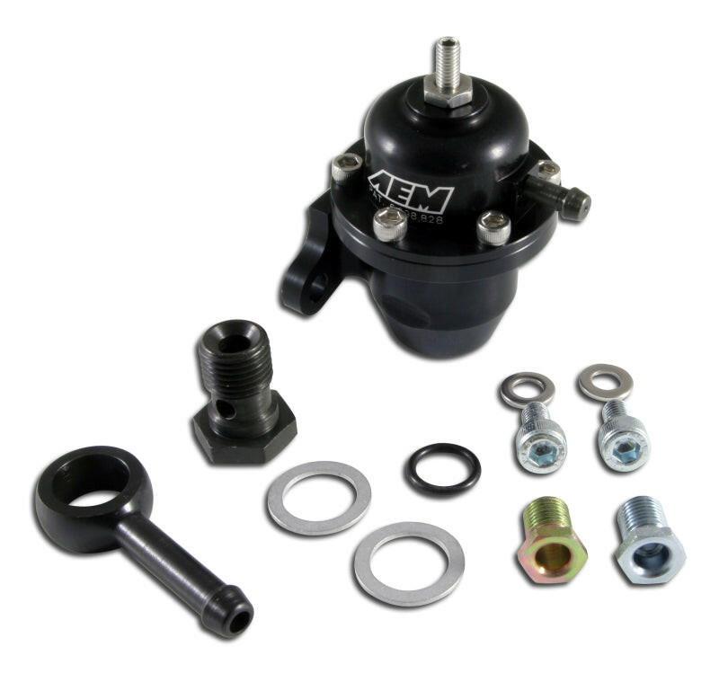 AEM 96-97 Acura CL / 94-97 Accord / 96-00 Civic Ex Black Adjustable Fuel Pressure Regulator Fuel Pressure Regulators AEM