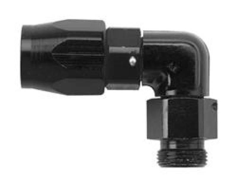 Fragola -8AN x 90 Degree Hose End x 3/8 NPT - Black Fittings Fragola