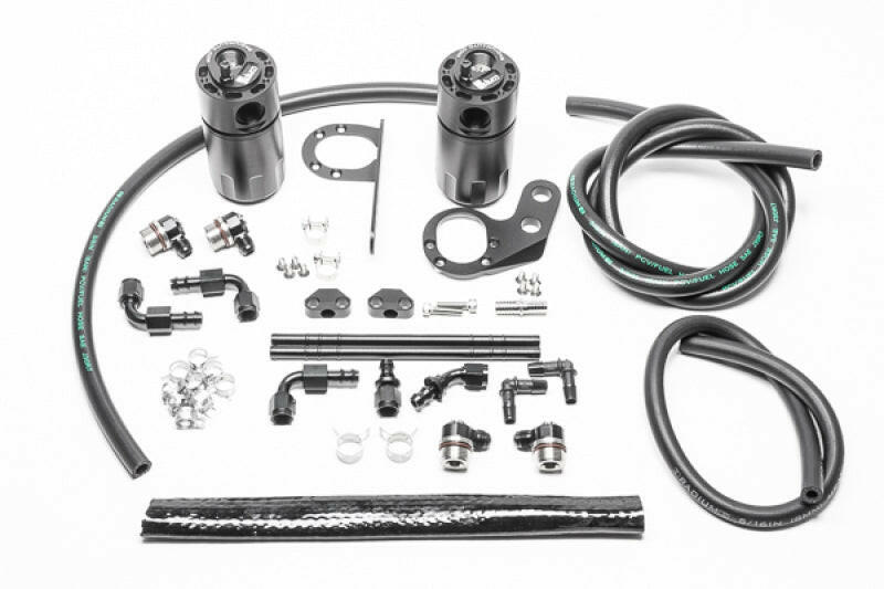 Radium 2017+ Honda Civic Type-R Fluid Lock Dual Catch Can Kit Oil Catch Cans Radium Engineering