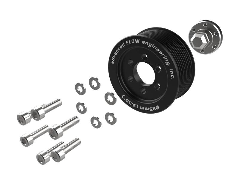 aFe 15-23 Dodge Challenger / 15-23 Dodge Charger SRT Hellcat 3.35in Supercharger Power Pulley Kit Pulleys - Crank, Underdrive aFe