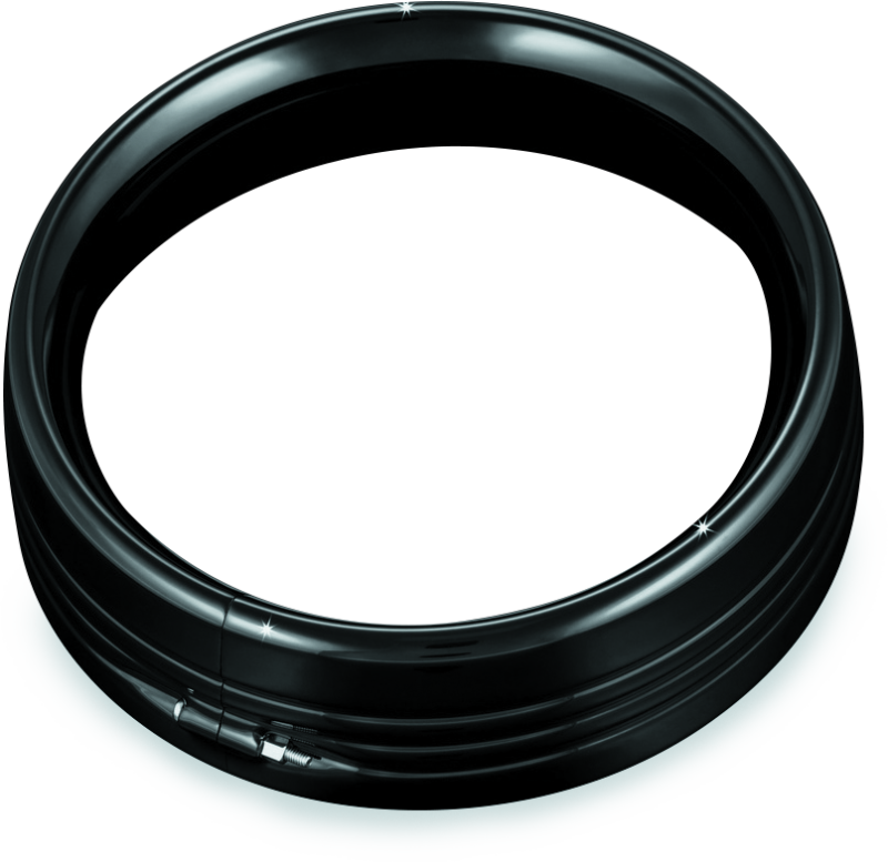 Kuryakyn 7inch Headlamp Trim Ring Gloss Black Headlights Kuryakyn