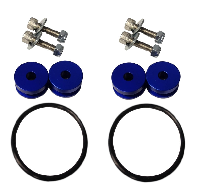 Torque Solution Universal Billet Bumper Quick Release Kit Universal Blue Quick Release Adapters Torque Solution
