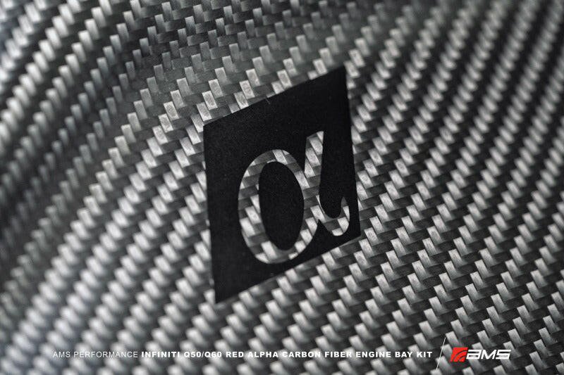 AMS Performance Infiniti 17+ Q60 / 16+ Q50 3.0TT Alpha Matte Carbon Front Duct Air Intake Components AMS