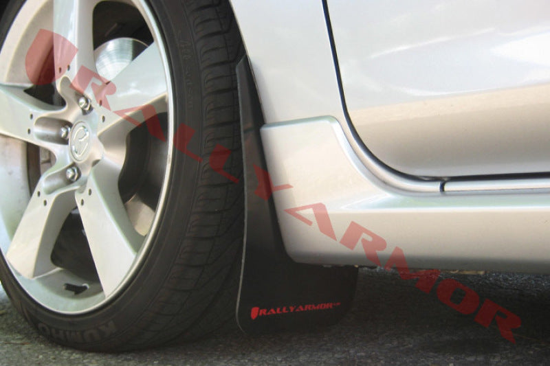 Rally Armor 04-09 Mazda3/Speed3 Black UR Mud Flap w/ Red Logo Mud Flaps Rally Armor