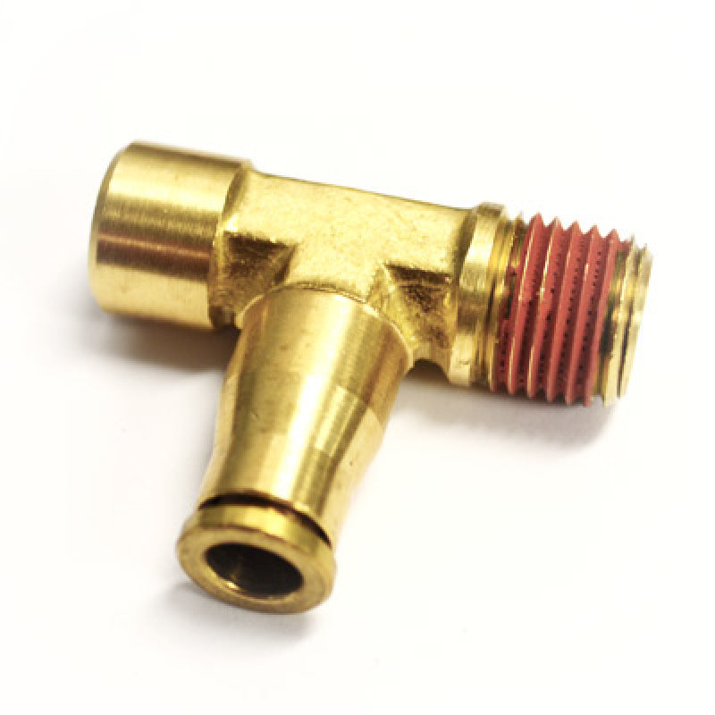 Ridetech Airline Fitting Compressor Tee 1/4in NPT x 1/8in Female NPT x 1/4in Airline Air Tank Components Ridetech