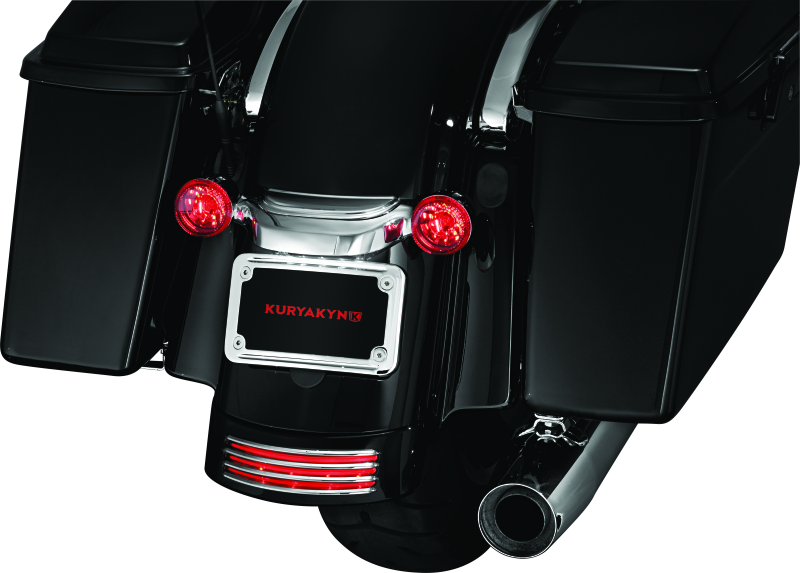 Kuryakyn Curved License Plate Mount Chrome License Plate Relocation Kuryakyn