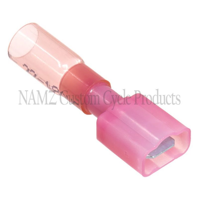 NAMZ Heat Sealable .25in. Male Quick Disconnect Terminals 22-18g (25 Pack) Wiring Connectors NAMZ