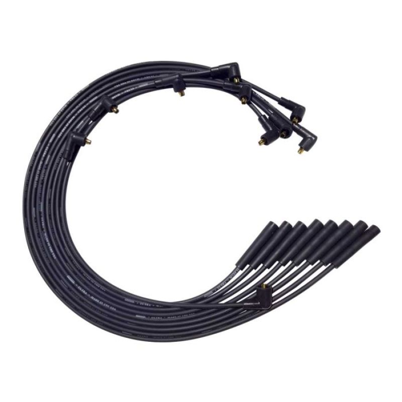 Moroso Chrysler Mopar 361/383/400/440 Str Plug End Non-HEI Unsleeved Ultra Spark Plug Wire Set - Blk Spark Plug Wire Sets Moroso