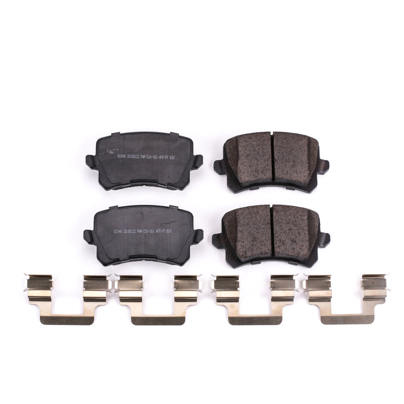 Power Stop 2015 Audi Q3 Rear Z17 Evolution Ceramic Brake Pads w/Hardware Brake Pads - OE PowerStop