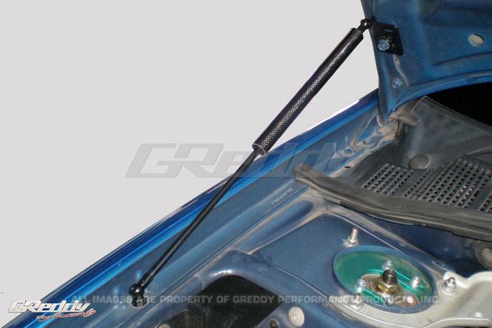 GReddy 05-07 Subaru WRX/STi Engine Hood Lifter Kit (Designed for OEM weight hoods.) Hood Struts GReddy