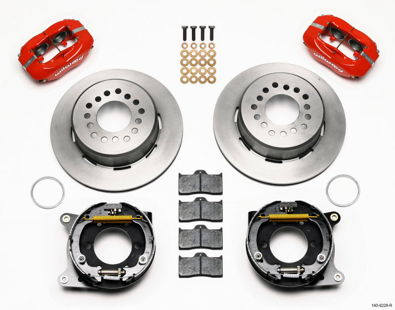 Wilwood Forged Dynalite P/S Park Brake Kit-Red 2005-2014 Mustang Big Brake Kits Wilwood