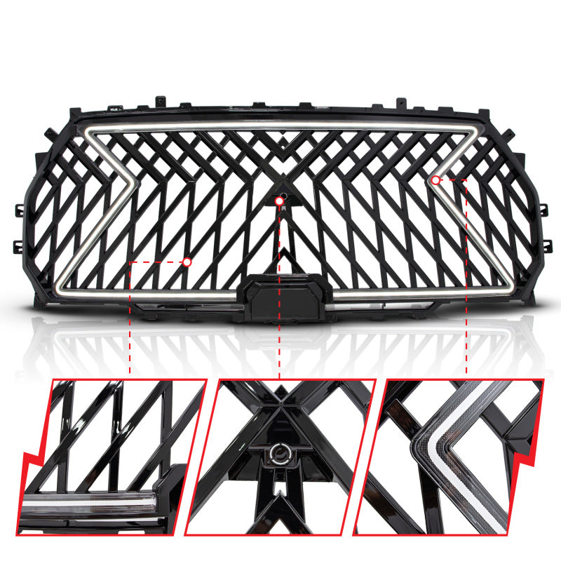 Anzo 22-24 Toyota Tundra Full LED Light Tube Front Grille w/ Initiation & Running Light Headlights ANZO