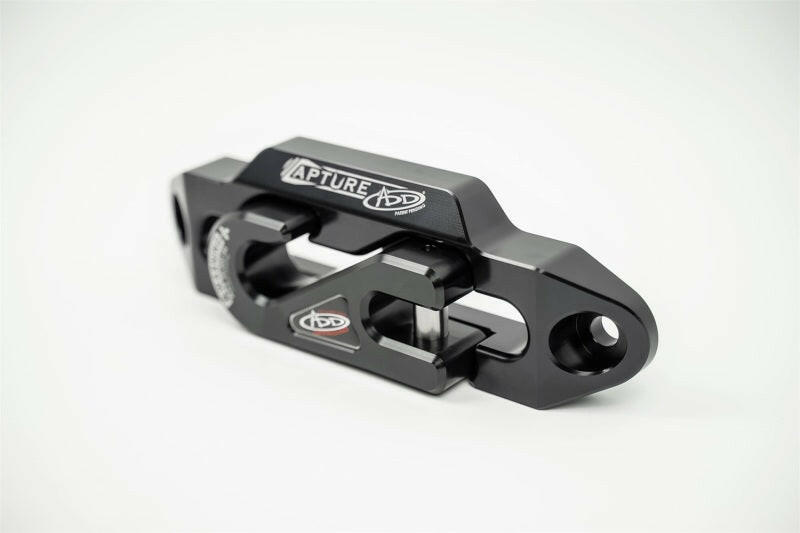 Addictive Desert Designs 1-5/16in Winch Fairlead Plate w/ Recessed Round End Hook - Black Winch Accessories Addictive Desert Designs