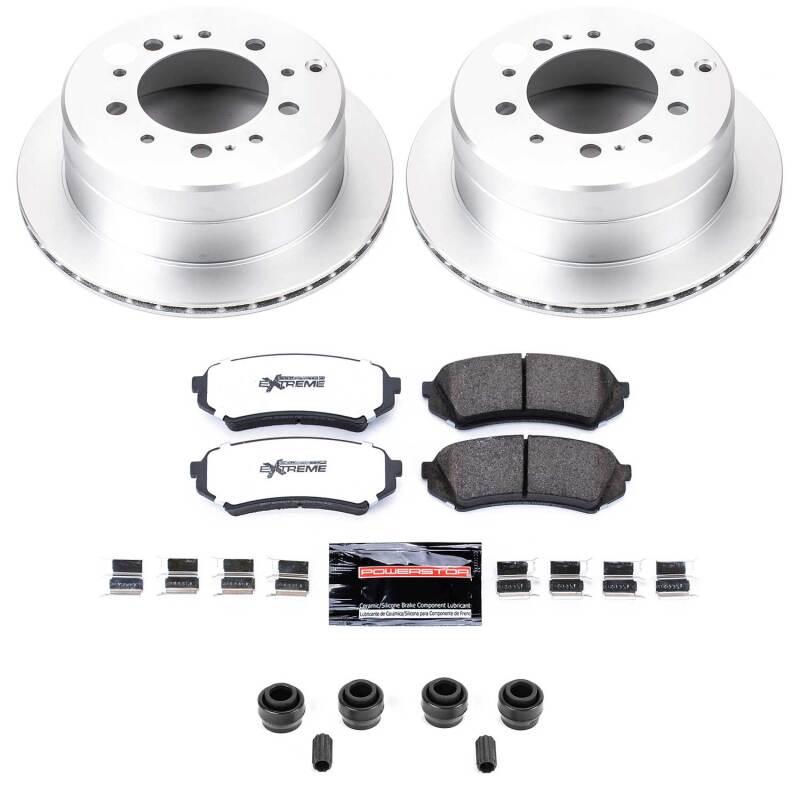Power Stop 98-07 Lexus LX470 Rear Z36 Coated Truck & Tow Brake Kit Brake Kits - Performance Blank PowerStop