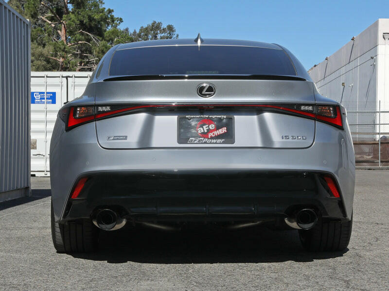 aFe Takeda 14-22 Lexus IS350 V6 2.5in. 304 Stainless Steel Axle-Back Exhaust System w/ Black Tip Axle Back aFe