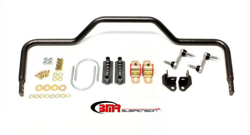 BMR 64-72 A-Body Rear Pro-Touring Style Hollow 1.125in Sway Bar Kit - Black Hammertone Sway Bars BMR Suspension