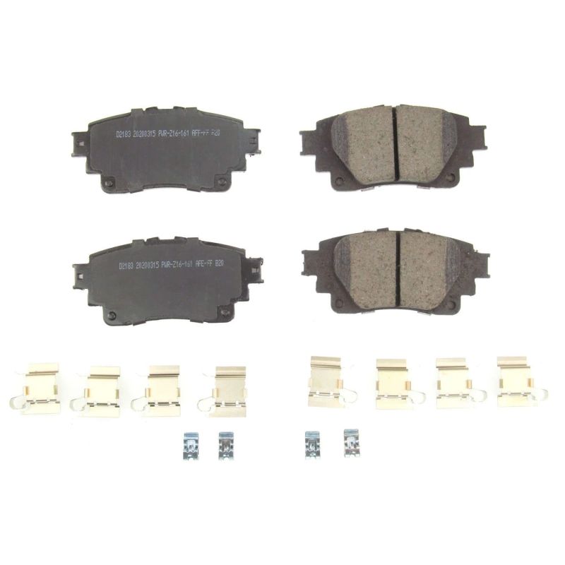 Power Stop 2019 Toyota Corolla Rear Z17 Evolution Ceramic Brake Pads w/Hardware Brake Pads - OE PowerStop
