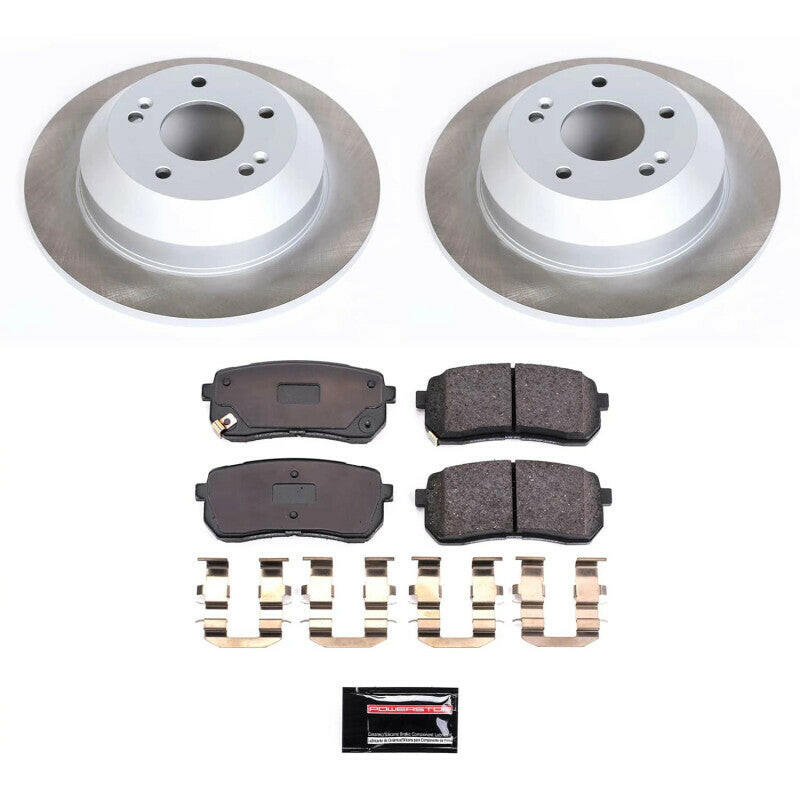Power Stop 15-21 Kia Sedona Rear Semi-Coated Rotor Kit Brake Kits - Performance Blank PowerStop