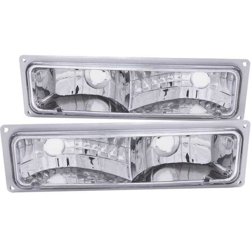 ANZO 1988-1998 Chevrolet C1500 Euro Parking Lights Chrome Lights Corner ANZO