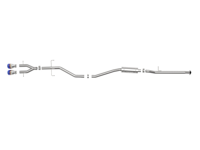 aFe Takeda 2.5in 304SS Cat-Back Exhaust System 17-20 Honda Civic SI Coupe L4-1.5L (t) - BL Flame Tip Catback aFe