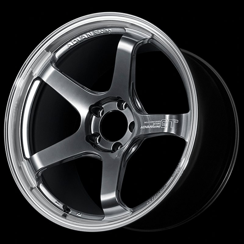 Advan GT Beyond 17X7.5 / +48 Offset / 5x114.3 BC / +48mm Bore / Machining and Hyper Platinum Black Wheels - Forged Advan
