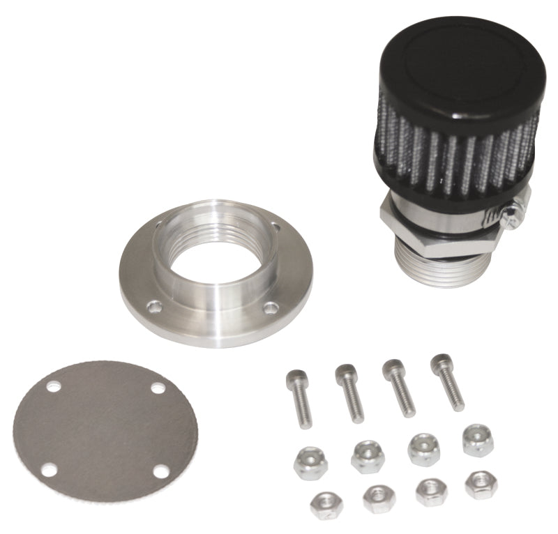 Moroso Non-Weld Valve Cover Breather Kit - Black Finish Valve Covers Moroso