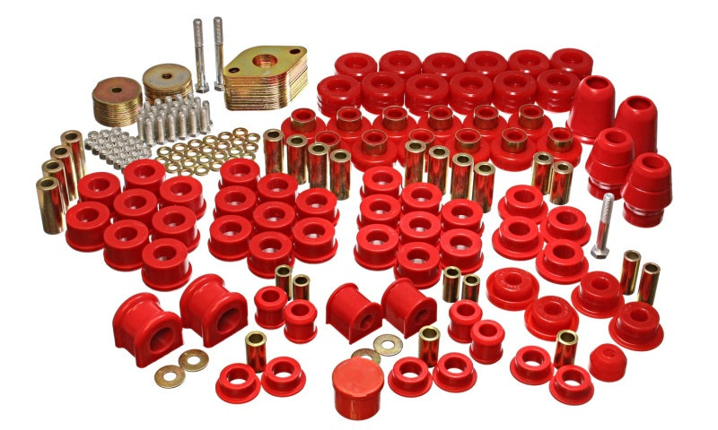 Energy Suspension 07-11 Jeep JK 4dr Red Hyper-Flex Master Bushing Set Bushing Kits Energy Suspension