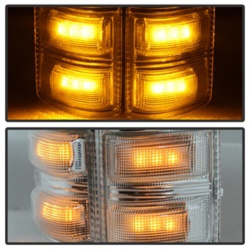 xTune Ford Superduty 08-14 F250-F550 Amber LED Mirror Signal Lens - Clear ACC-LED-FDSD08-MR-C Side Mirrors SPYDER