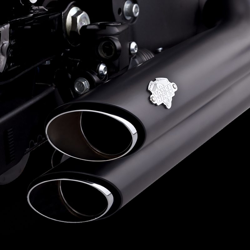 Vance & Hines HD Sportster 14-22 Shortshots Staggered Black Full System Exhaust Powersports Exhausts Vance and Hines