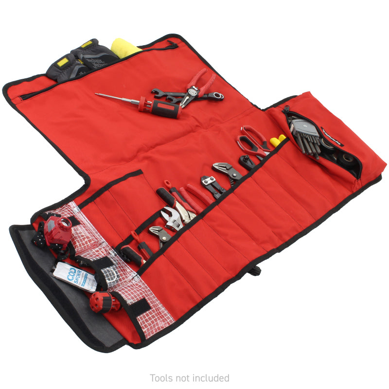 Go Rhino XVenture Gear Tool Roll Large (7x7in. Closed) 12oz Waxed Canvas - Black Cargo Boxes & Bags Go Rhino
