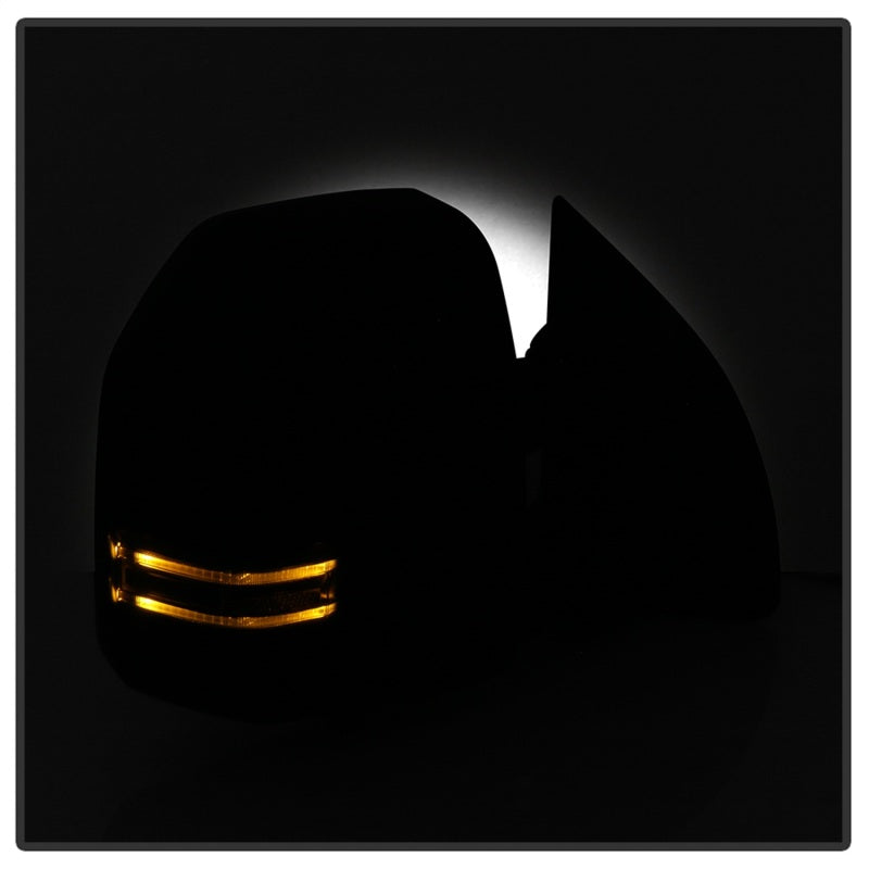 xTune 08-15 Ford F-250 SD Heated Adj LED Signal Power Mirror - Smoke (MIR-FDSD08S-G4-PW-SM-SET) Side Mirrors SPYDER