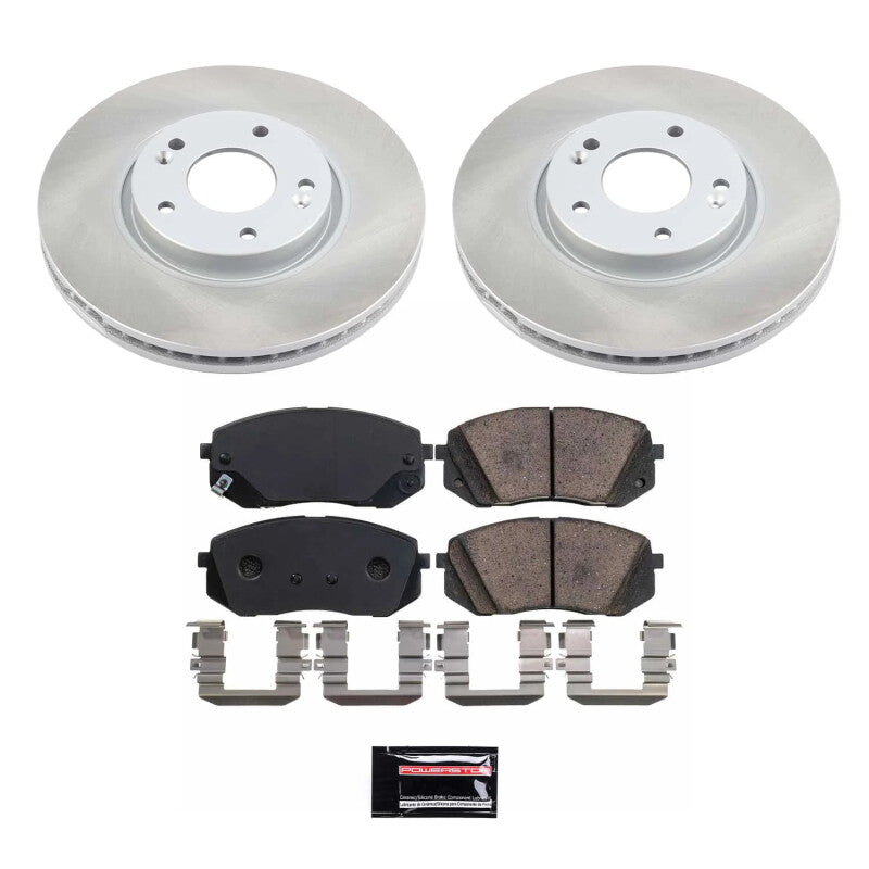 Power Stop 2017 Kia Optima Front Semi-Coated Rotor Kit Brake Kits - Performance Blank PowerStop