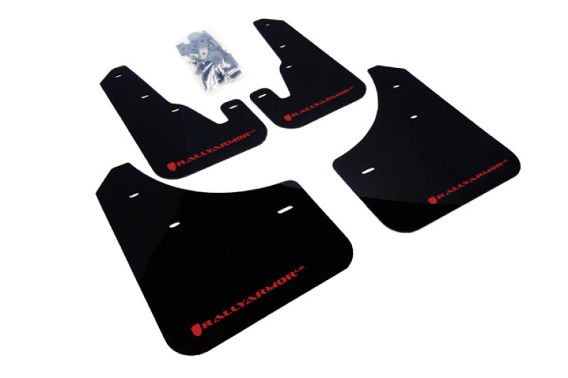 Rally Armor 04-09 Mazda3/Speed3 Black UR Mud Flap w/ Red Logo Mud Flaps Rally Armor