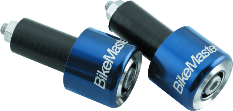 BikeMaster Anodized Aluminum Barend Pair - Blue Handlebars BikeMaster