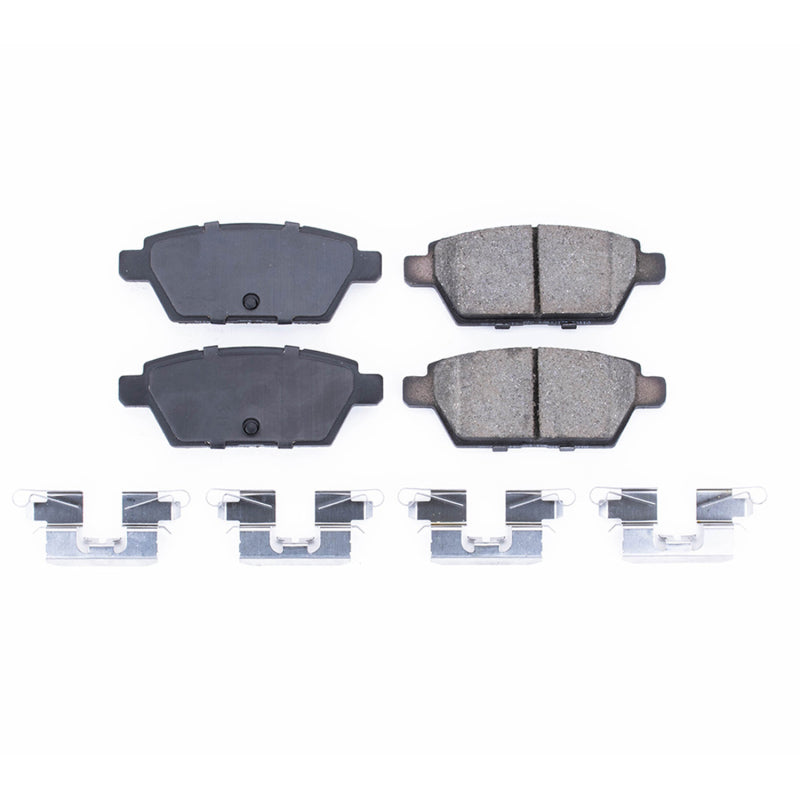 Power Stop 06-12 Ford Fusion Rear Z17 Evolution Ceramic Brake Pads w/Hardware Brake Pads - OE PowerStop