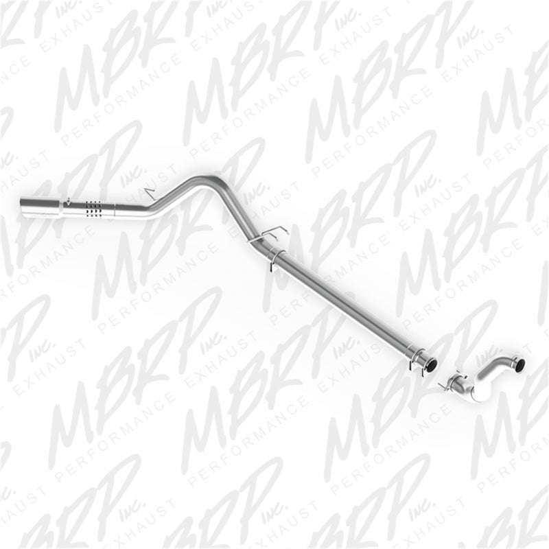 MBRP 08-10 Ford 6.4L F250/350/450 4 inch Filter Back Single Side Exit Aluminum and Down Pipe Downpipe Back MBRP
