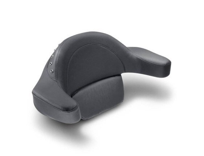 Mustang 93-13 Harley FL Touring Extended Arm Wrap Passenger w/Blk Pearl Studs - Black Armrests Mustang Motorcycle