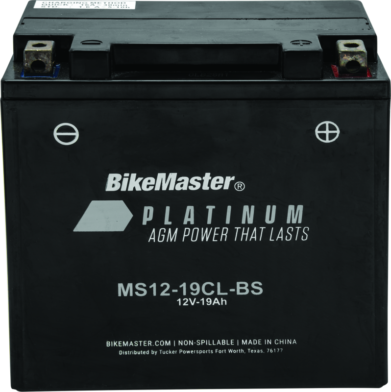 BikeMaster AGM Battery - MS12-19CL-BS Batteries BikeMaster