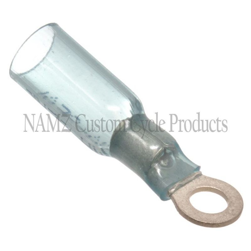 NAMZ Heat Sealable No.8 Ring Terminals 16-14g (25 Pack) Wiring Connectors NAMZ