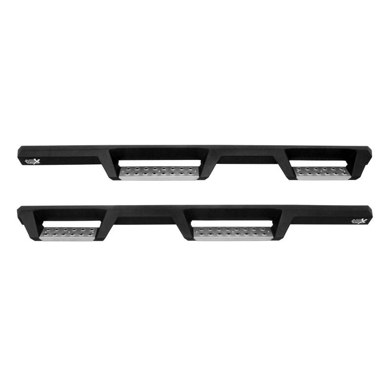 Westin 07-18 Jeep Wrangler JKU 4dr. HDX Stainless Drop Nerf Step Bars - Tex. Blk Nerf Bars Westin
