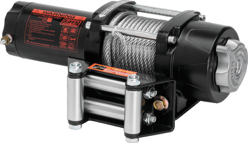 QuadBoss Winch Kit - 39ft x 3/16in Synthetic Rope - 3hp - Hawse Fairlead - Wired Remote - 2500lb Winches QuadBoss