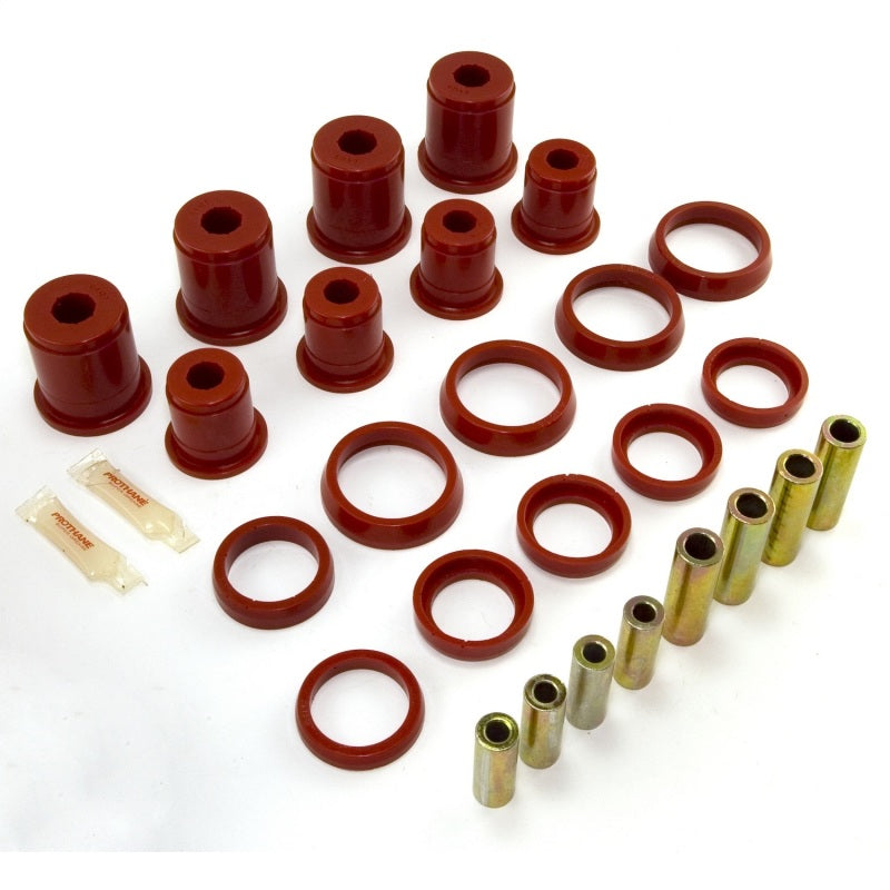 Rugged Ridge Control Arm Bushing Kit Front Red 97-06TJ 18362.03 Bushing Kits Rugged Ridge