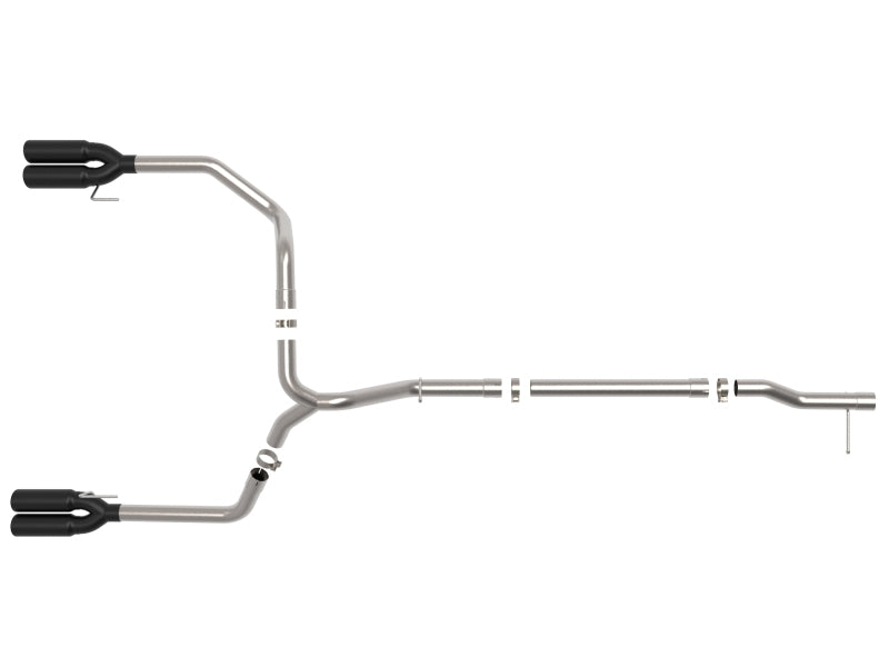 aFe 23-24 GM Trucks L6-3.0L (td) LZ0 Vulcan Series 3in 304 SS DPF-Back Exhaust System w/ Black Tip DPF Back aFe