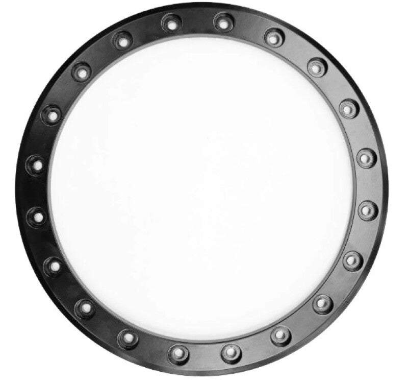 Raceline Beadlock Ring - Alpha - 17in -24 Hole - 12mm - Gunmetal w/Red Decal Wheel Accessories Raceline