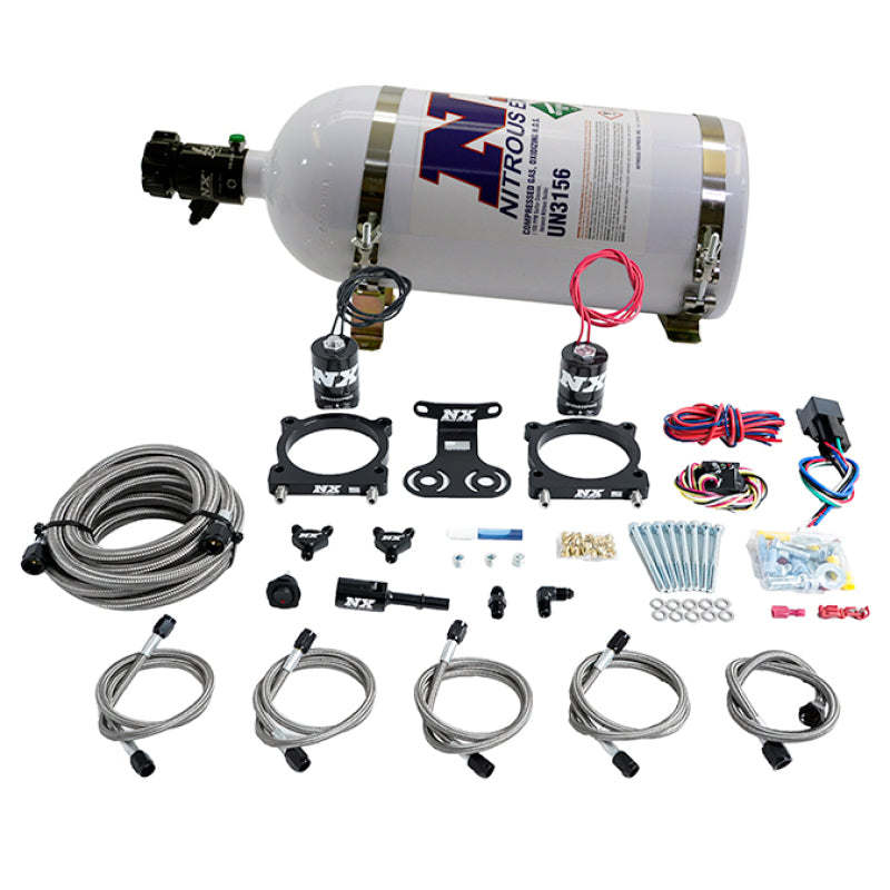 Nitrous Express 2024+ Ford Mustang 5.0L Dual Throttle Body Plate System w/15lb Bottle Nitrous Systems Nitrous Express