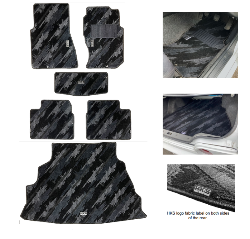 HKS FLOOR MATS BNR32 FULL SET OCT RHD Floor Mats Carpeted HKS