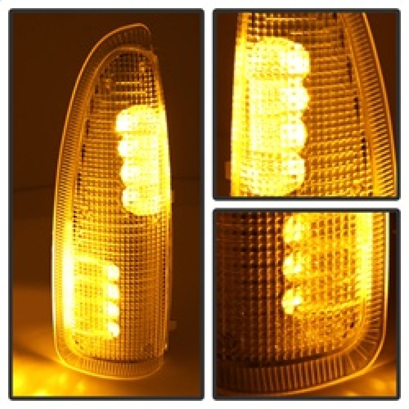 xTune Ford Superduty F250-F650 03-07 Amber LED Mirror Signal Lens - Clear ACC-LED-FDSD99-MR-C Side Mirrors SPYDER