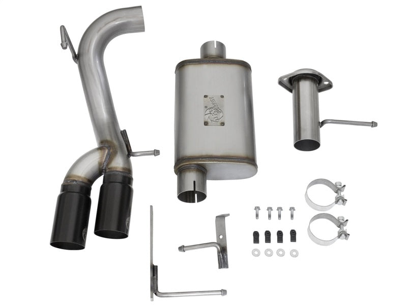 aFe Rebel Series CB 3in Middle Side Exit SS Exht w/ Black Tips 15-17 Chevy Colorado / GMC Canyon Catback aFe