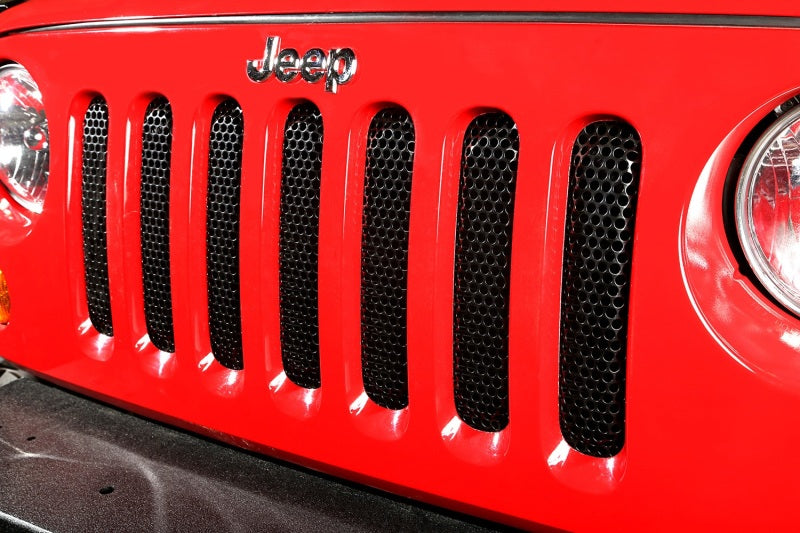 Rugged Ridge Grille Insert Black 07-18 Jeep Wrangler Grilles Rugged Ridge